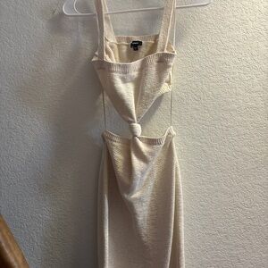 Express Cream Knit Dress